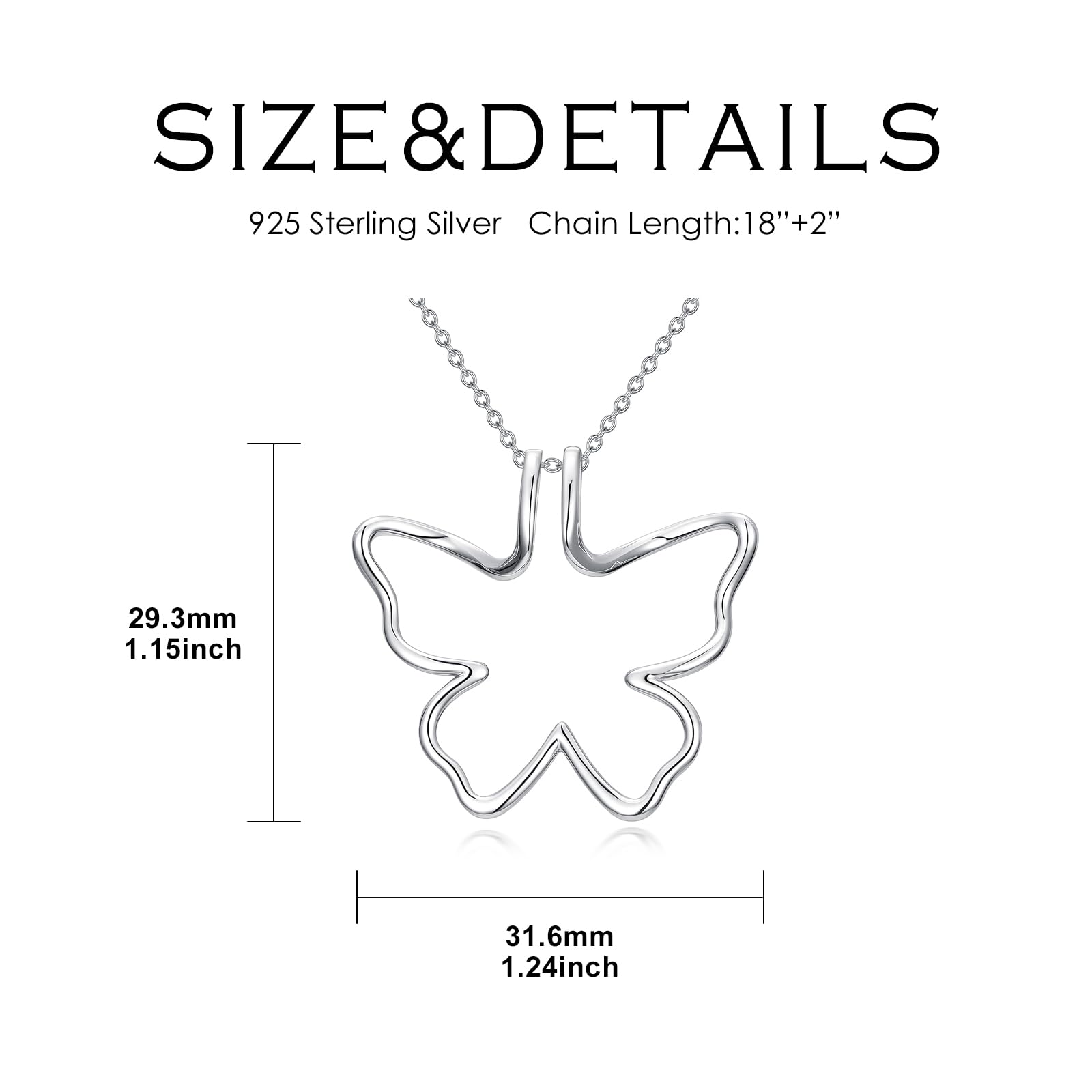 Schmetterlings/Mond Stern/Berg Ringhalter Halskette Hochzeit und Verlobungsring Halter Halskette Geschenk für Frau Frauen Mutter Tochter