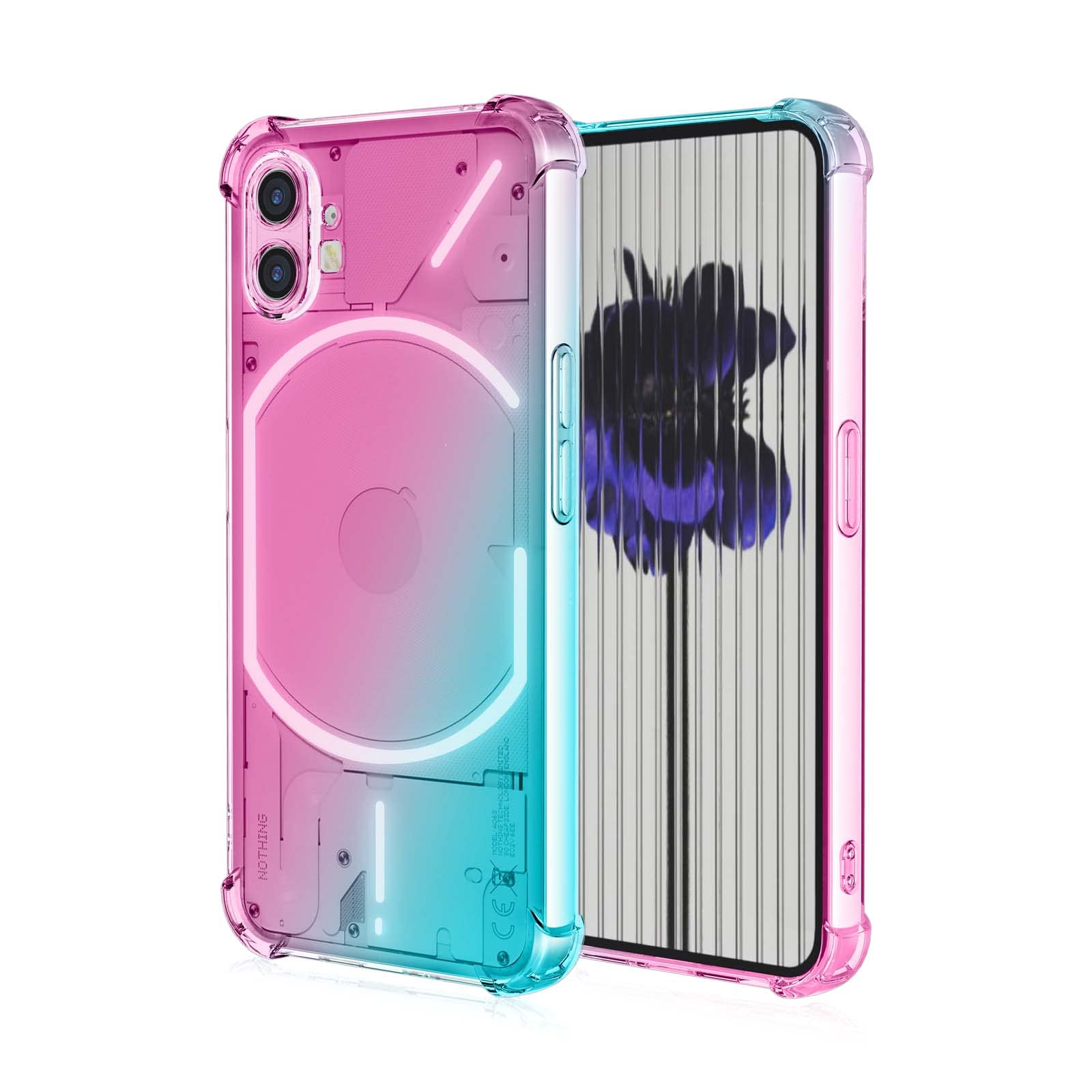 Handyhülle Für Nothing Phone (1) – Transparente TPU-Hülle Mit Blumen-Muster, Stoßfest, Ultradünn