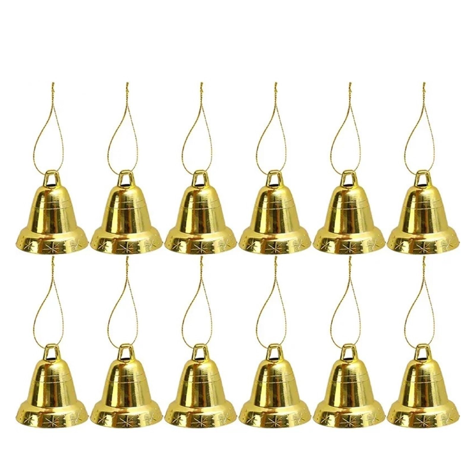 Vintage Christmas Bells 120Pcs 3CM Golden Christmas Bells Jingle Pendants DIY New Year Party Decoration Window Supplies for DIY, Decorations, Weddings, Wind Chimes