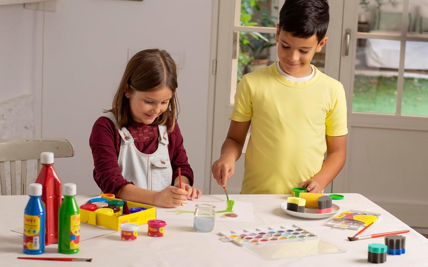 Jovi Liquid Tempera Paint 250ml Pink Natural Ingredients Based Paint Easy Wash Gluten Free Ideal for School (50205)