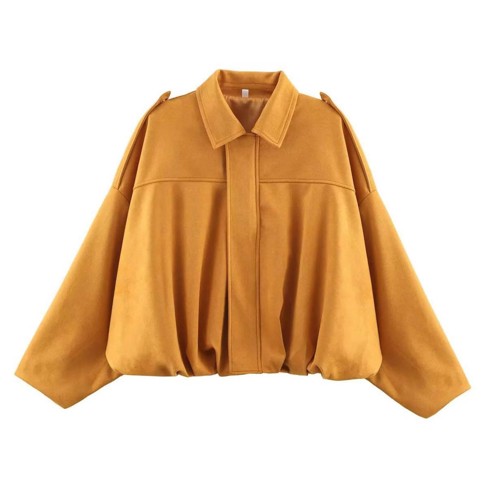 Veste en daim femme ample zippée pour silhouette confortable - 8