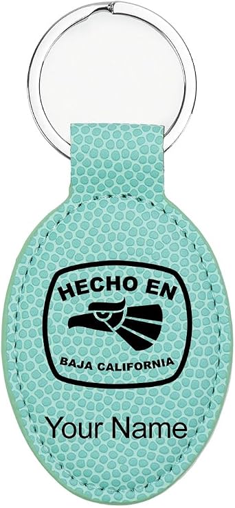 Oval Keychain, Hecho en Baja California, Personalized Engraving Included
