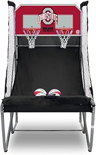Pop-A-Shot - Home Dual Shot with Ohio State Buckeyes NCAA Graphics l Sensor Scoring l 16 Game Modes l 7 Balls l Foldable Storage l for All NCAA Fans
