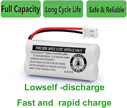 Miniatura 22 de GEILIENERGY BT183342 BT283342 BT166342 BT266342 BT162342 BT262342 Battery Compatible with CS6114 CS6419 CS6719 AT&T EL52300 CL80112 CS6719-2