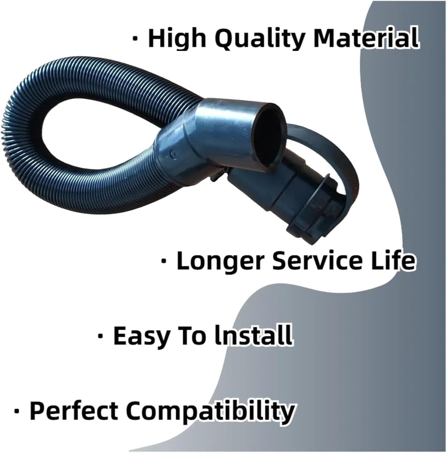 1PCS Drain Hose Compatible With T300 Floor Scrubber PVC With Built-In Steel Wire Replacement For #1251388/1246719/1213010 Wear Heat-Resistant