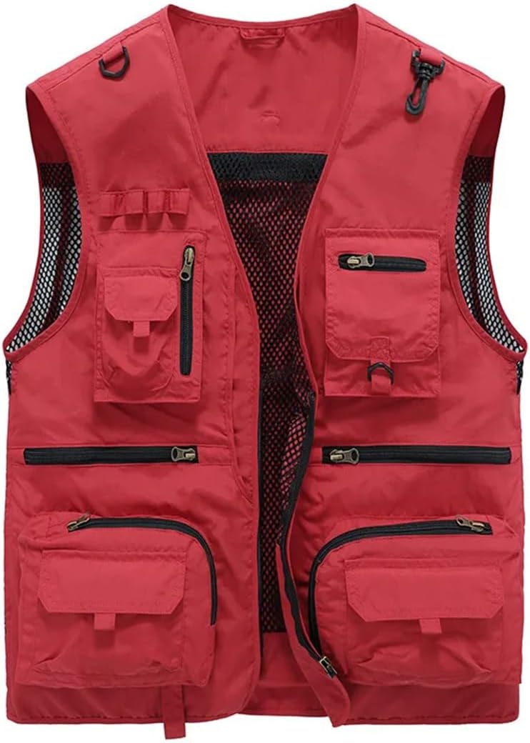 Gilet Uomo Estivo Cotone Gilet Uomo Multitasche Cotone Leggero TAGLIE FORTI Da M A 5XL Caccia Pesca Hobby Gilet In Cotone Uomo - Foto 9
