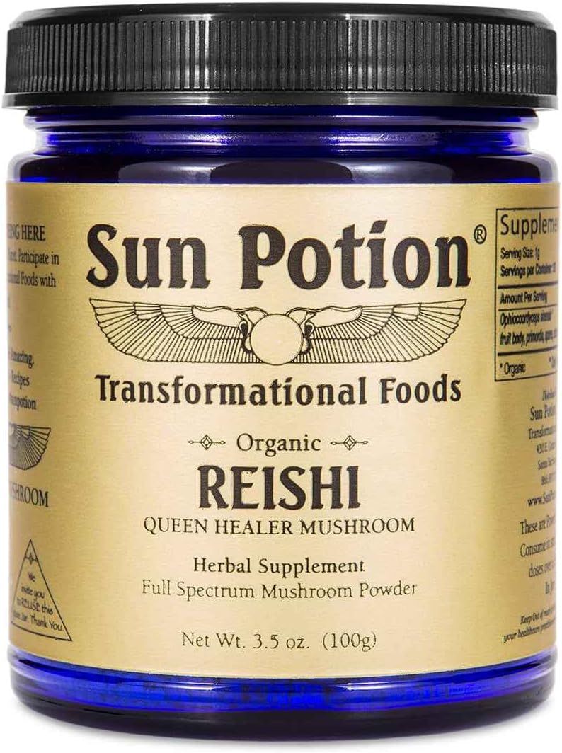 Organic Reishi Mushroom Powder | Ganoderma Blend (Lucidum, Applanatum, Tsugae) | Full Spectrum Functional Mushroom | Adaptogenic Superfood | Non-GMO Powder for Tea, Coffee & Daily Wellness 100g
