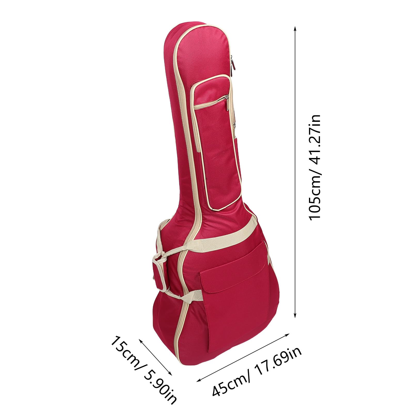 UPKOCH Pokrowiec na gitarę: pokrowiec na gitarę basową, akustyczną i klasyczną - 41-calowy, wodoodporny, wyściełany pokrowiec z paskiem na ramię i uchwytem ułatwiającym przenoszenie