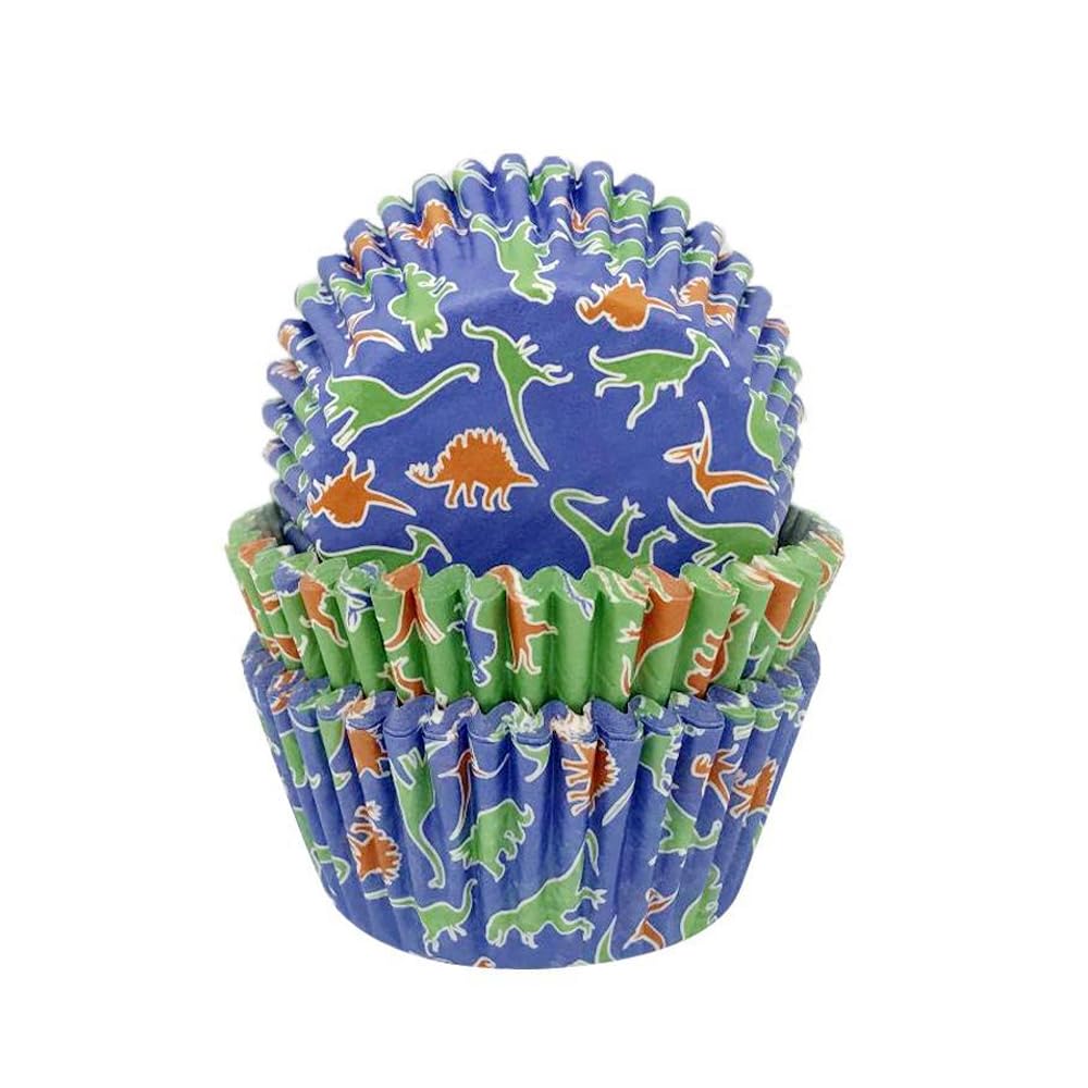 Anniversary House Blue,Green Dino Cupcake Cases Size 25