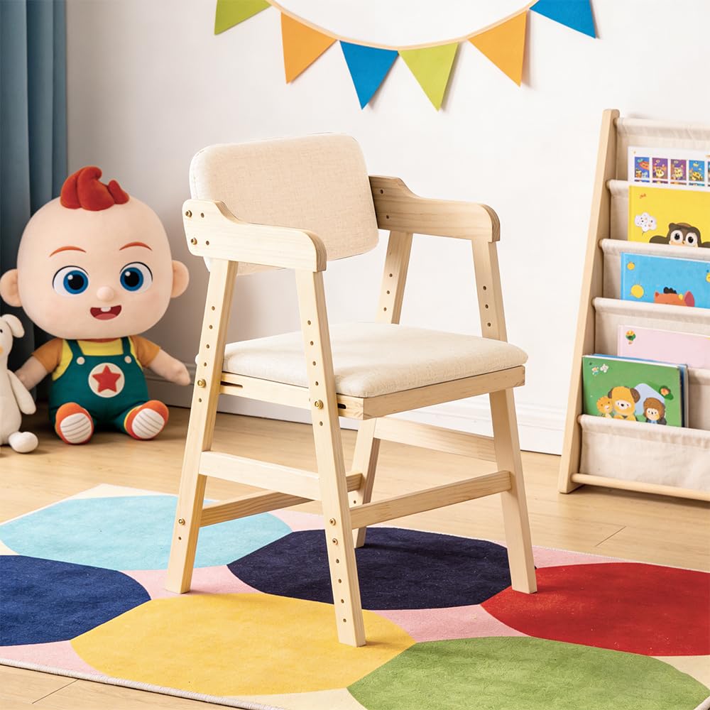 Evolving High Chair with Padded Tray from 6 Months to 90 kg, 48 x 46 x 78 cm – Beige (1 Piece)
