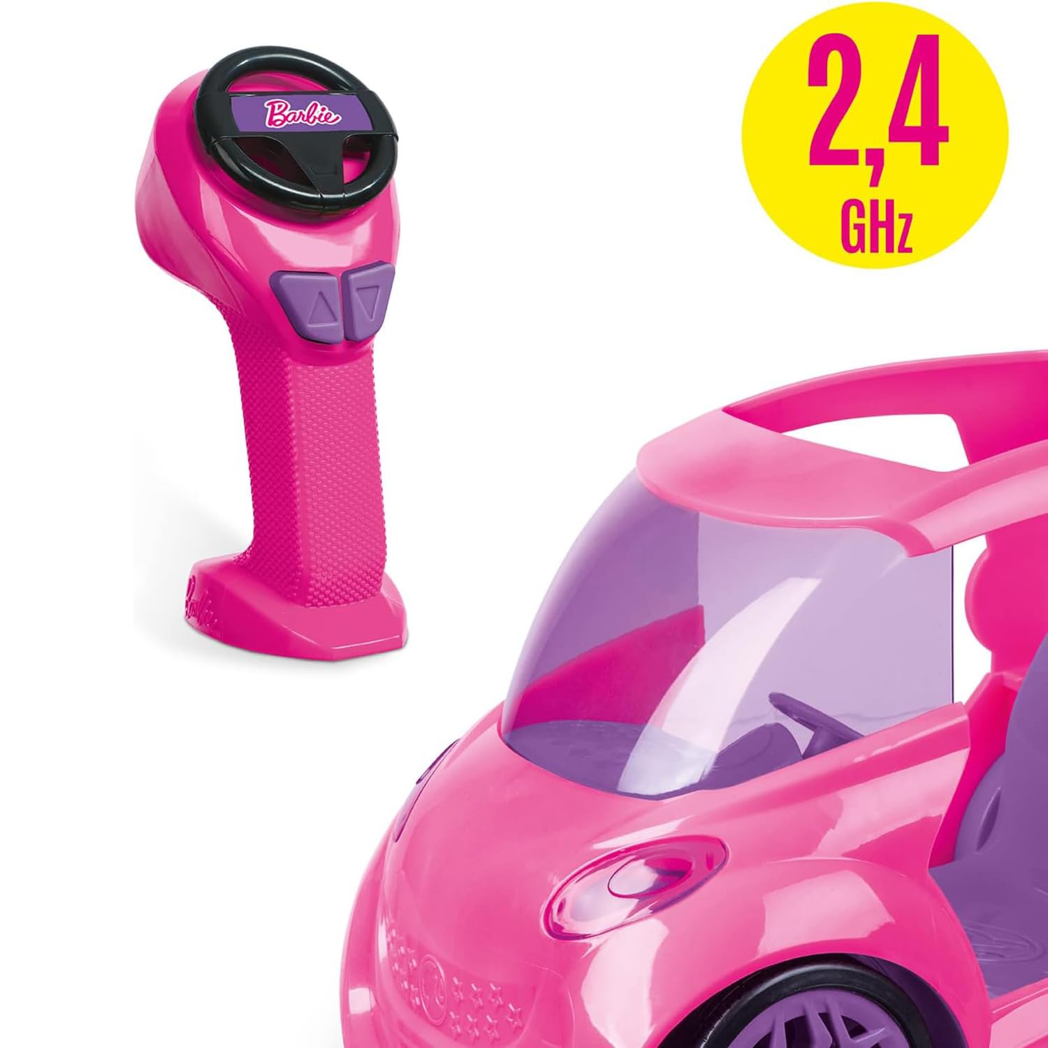 MONDO Motors - Mattel Barbie City Car 2.4 GHz - für Kinder - Realistische Details - Fuchsia - 63698