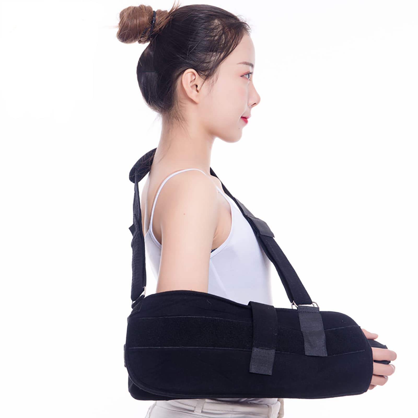 Inmovilizador de Cabestrillo de Brazo: Cabestrillo de Brazo médico, inmovilizador de Hombro con Almohada de abducción, Soporte de Brazo de Hombro postoperatorio, fijador posthumeral,R