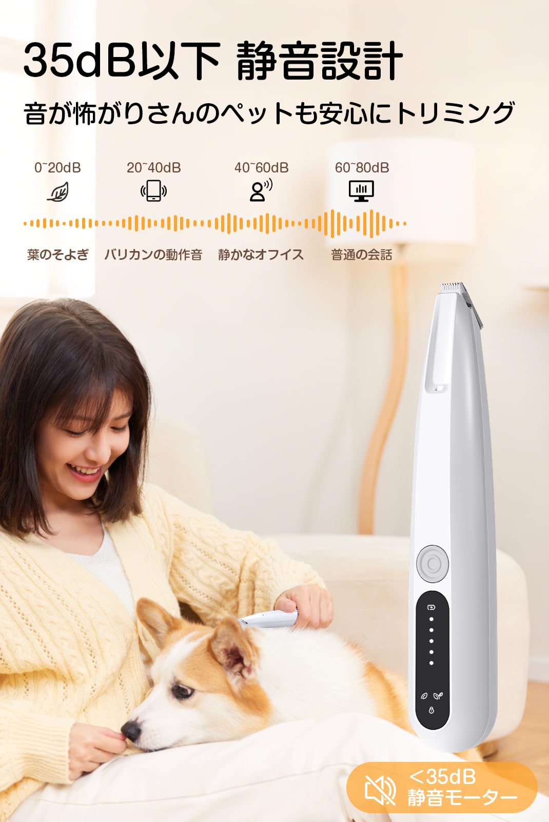 Amazon.co.jp: ペット用バリカン 犬 バリカン 猫 静音 LEDライト USB-C