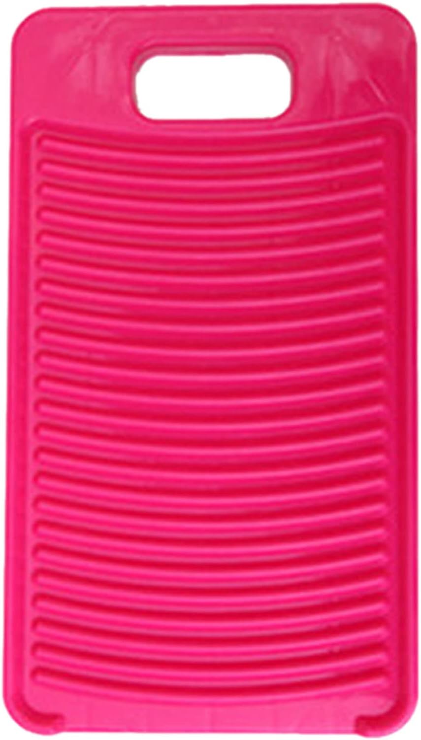 MAOYE Plastic Mini Washboard Washing Board for Kids Shirts Clean Laundry Lime washboard for laundry (Pink)
