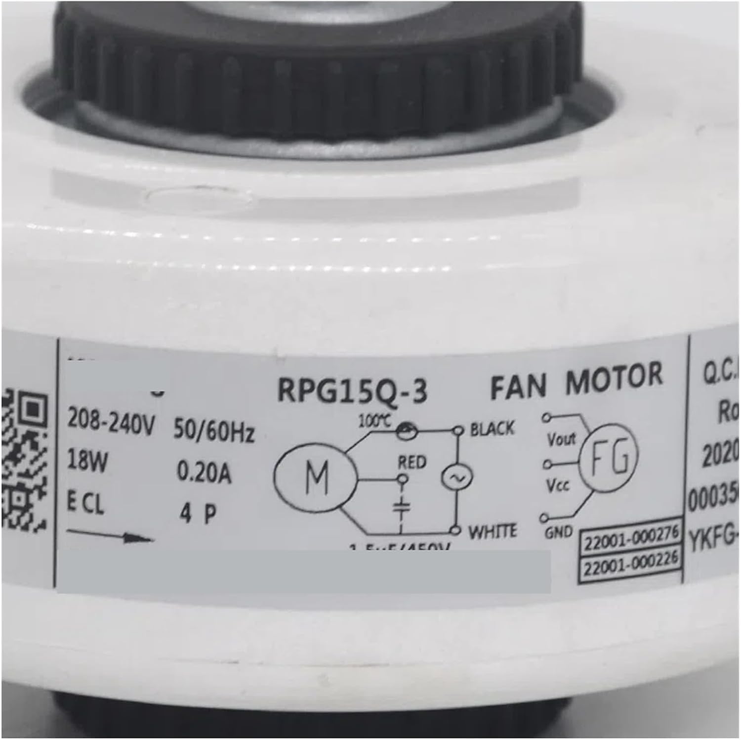 Air Conditioner Indoor Motor DC Fan Motor Replacement Motor RPG15Q-3 220-240V 50/60Hz 18W,Compatible For TCL, Air Conditioner Replacement Parts