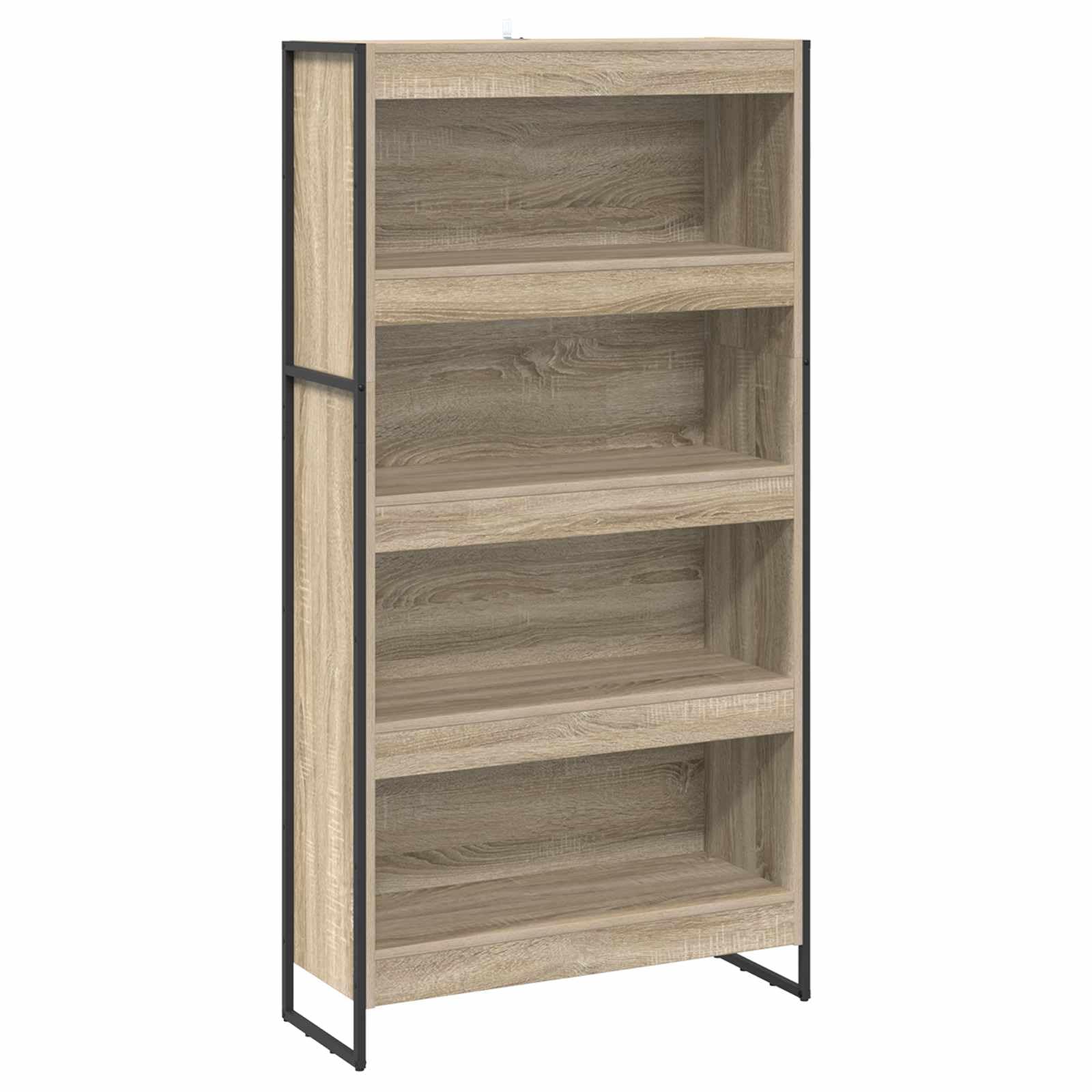 Sonoma regał na książki, zestaw 2 sztuk, 80 x 30 x 155 cm, materiał drewnopochodny, przemysłowy regał stojący do salonu, biura, sypialni, trwały regał na książki