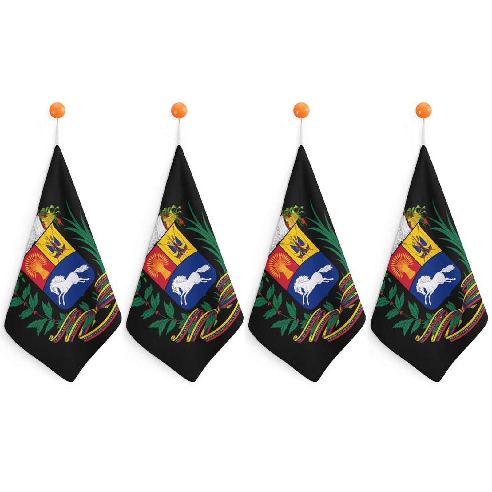 CGSBNGHA Coat of Arms of Venezuela Hand Towel Hanging Face Towels Cleaning Cloths Handkerchief for Bathroom Kitchen