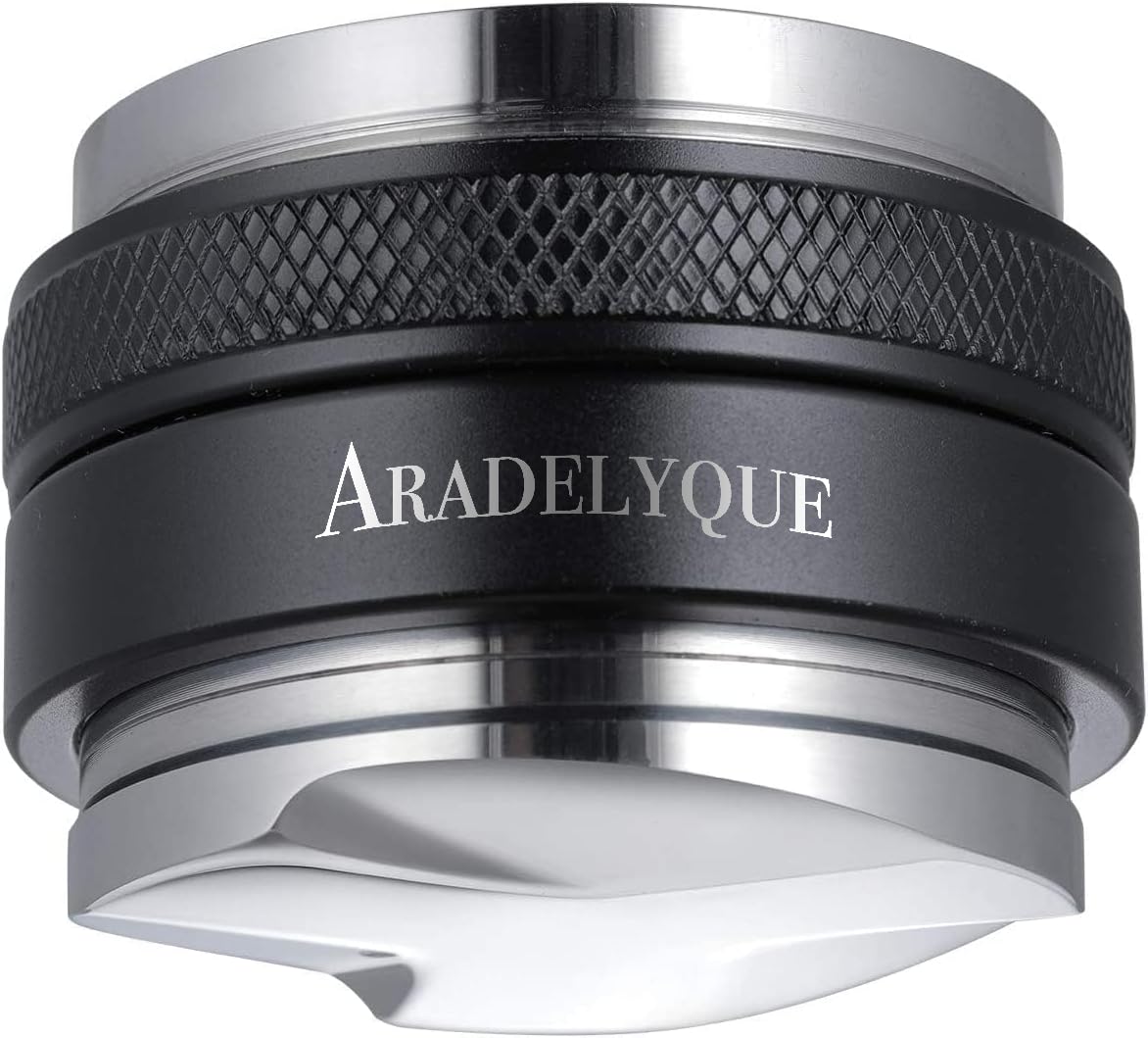 53mm Coffee Distributor and Tamper, Dual Head Coffee Leveler Compatible with Breville 54mm Portafilter, Adjustable Depth- Professional Espresso Hand Tampers