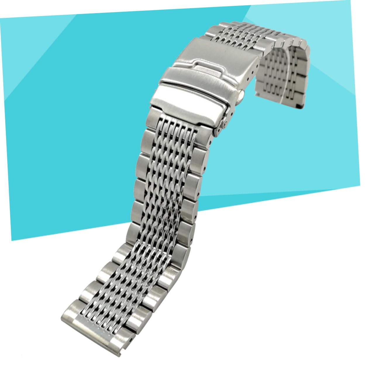 KOMBIUDA Bracelet de Montre de 20mm en Acier Inoxydable, Argenté