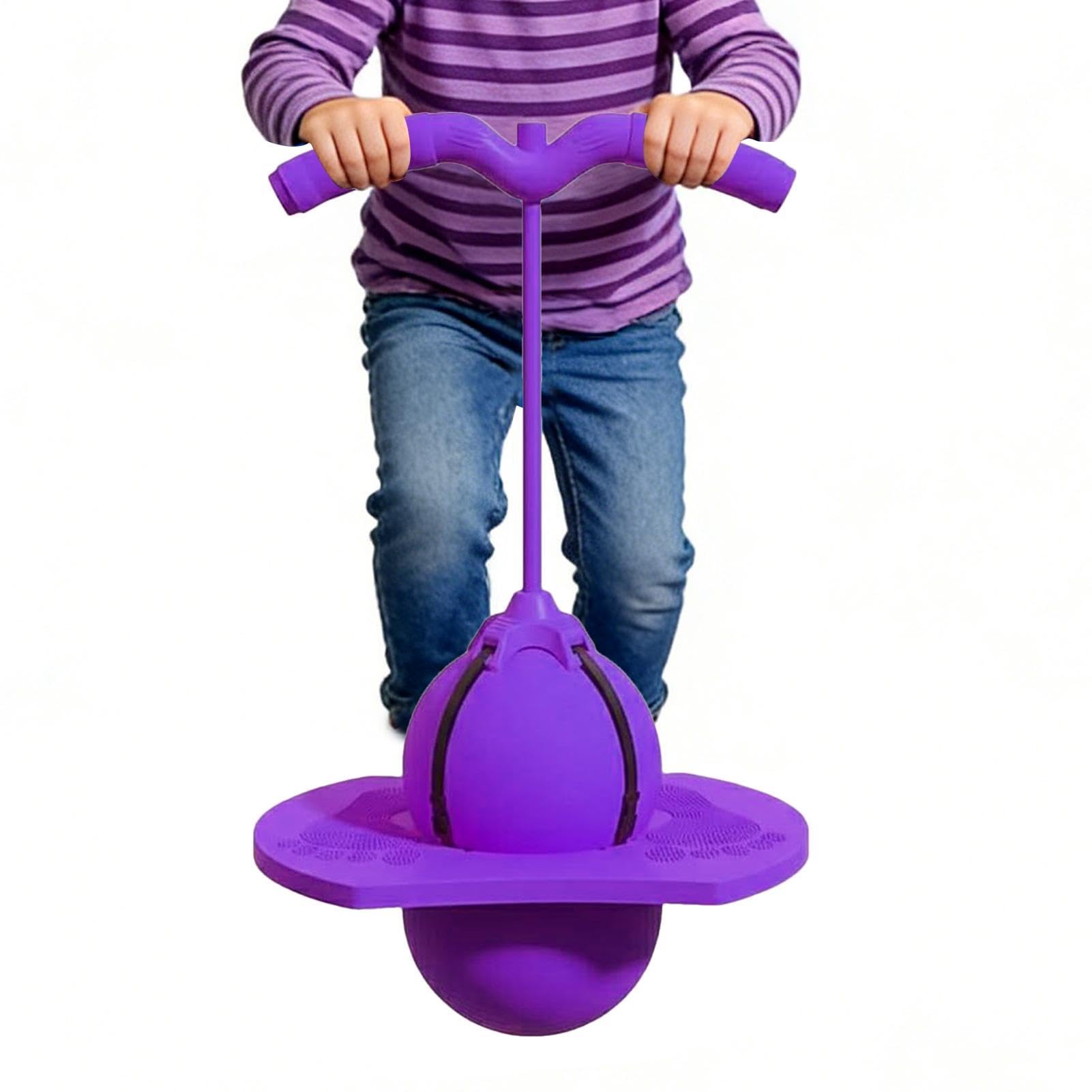 Generico Pallone Per Saltare Con Manico, Palla Per Saltare Antiscivolo, Altezza Regolabile Palla Rimbalzante, Giocattolo Rimbalzante Per Bambini Ragazzi Adulti Allenamento Equilibrio Esterno Interno