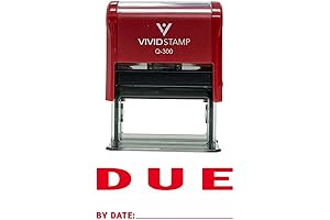 Due by Date Self-Inking Rubber Stamp