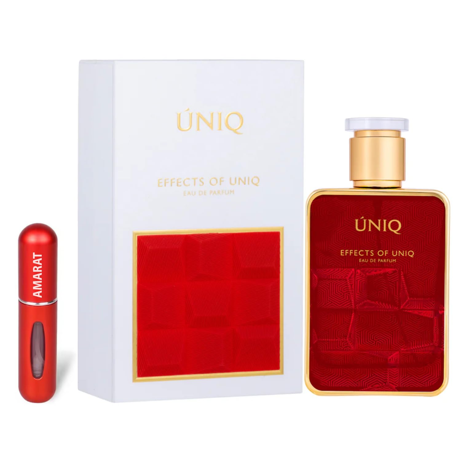 Perfume Effects Of Úniq Original 100ML, Perfume Árabe Unisex de Larga Duración, Eau De Parfum Incluye Atomizador 5ML, Fragancia Floral Amaderada con Notas de Caramelo y Almizcle (Effects Of Uniq)