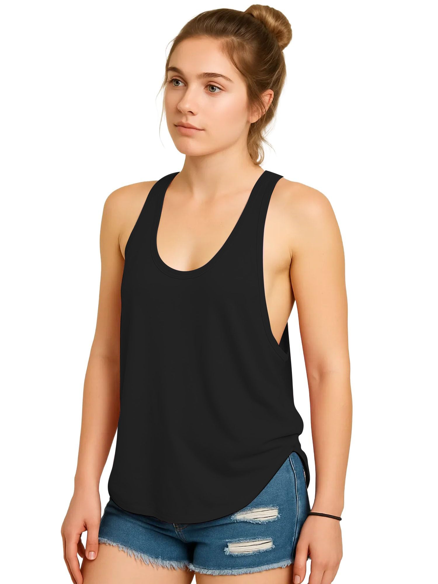 Regular Fit Sleeveless Tank Top - Women's Soft & Breathable Cotton Activewear 1005 SS25 Parent-image-28