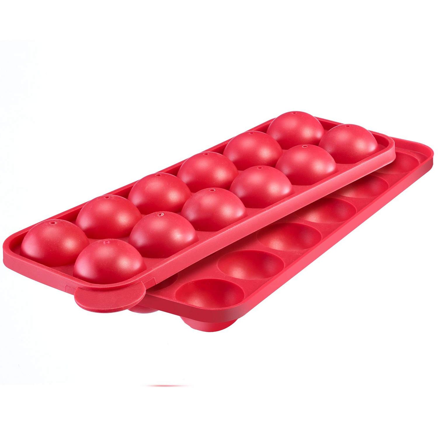 Westmark 30242260 Cake Pop Mould for 12 Cake Pops Silicone Non-Stick Effect Red