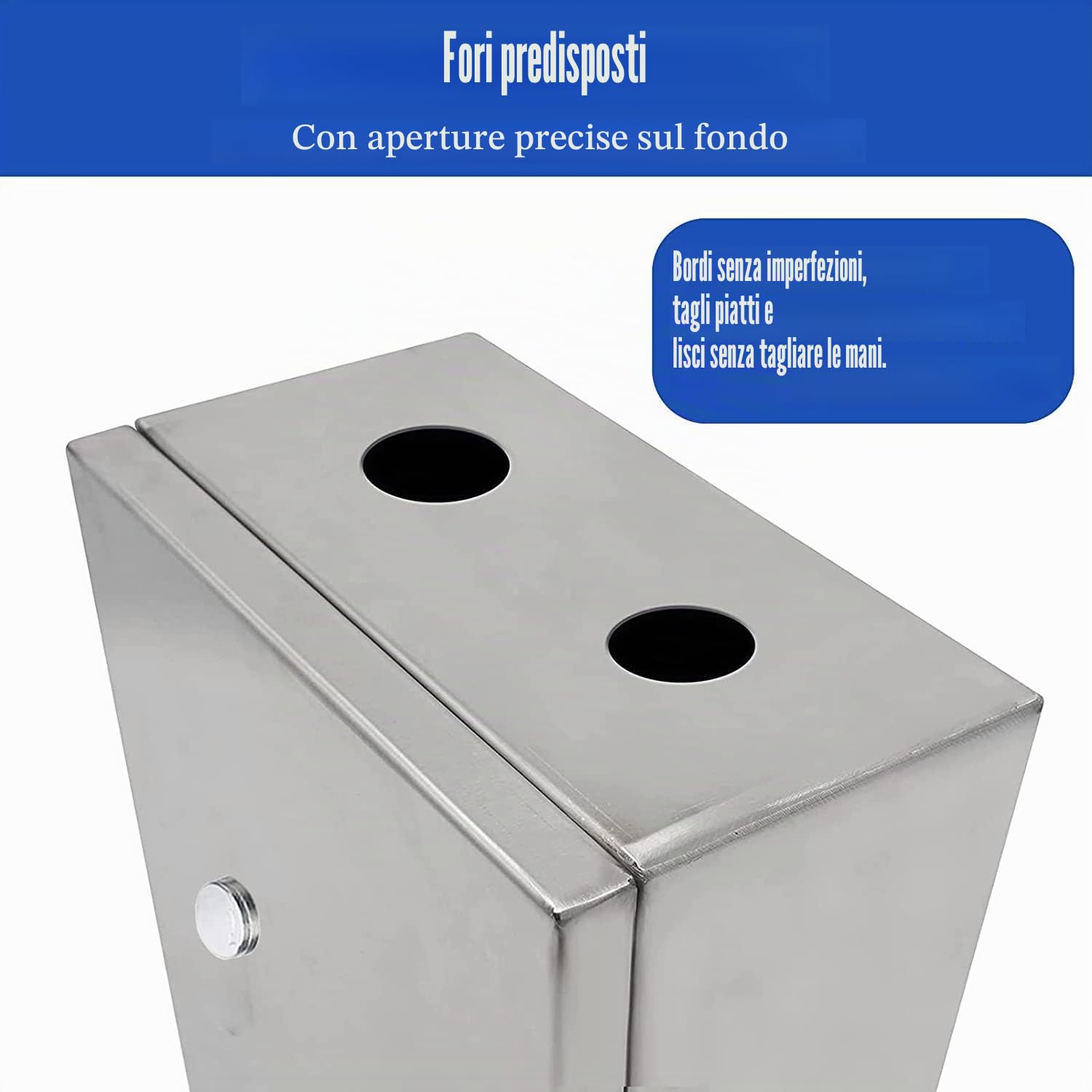 Scatola Derivazione Esterna in Acciaio Inossidabile,Coperchio Scatola Elettrica da Esterno,Scatole di Progetto Impermeabile per Elettronica con Piastra di Montaggio Isolante|25 * 20 * 12CM