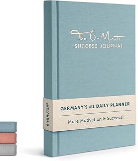 Diário pessoal de 6 minutos para estóicos (Inglês) – Planeador diário agenda sem data 2025 para mais sucesso e produtividade + Caderno de journaling com foco, claridade e mindfulness