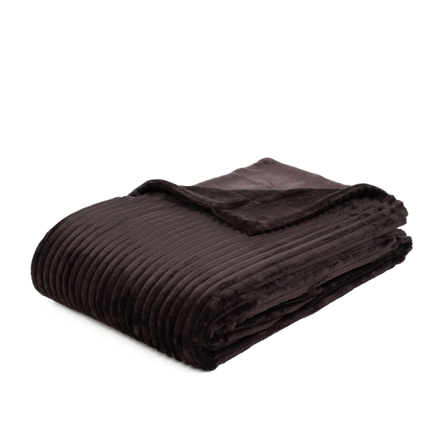 Gözze - Kuschelweiche Wohndecke in Cord Optik, 1620g/Stück, 150 x 200 cm - Dunkelbraun