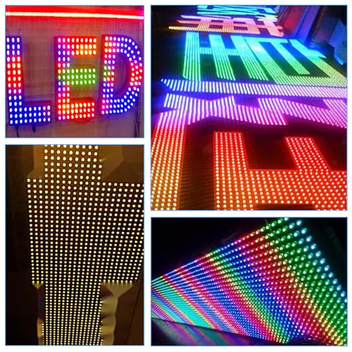 Joycabin 4 Stück 64 Bits WS2812 LED Matrix Panel, 8x8 5050 LED Modul Eingebaute Treiber Farblicht Entwicklungsboard kompatibel für Arduino Raspberry Pi
