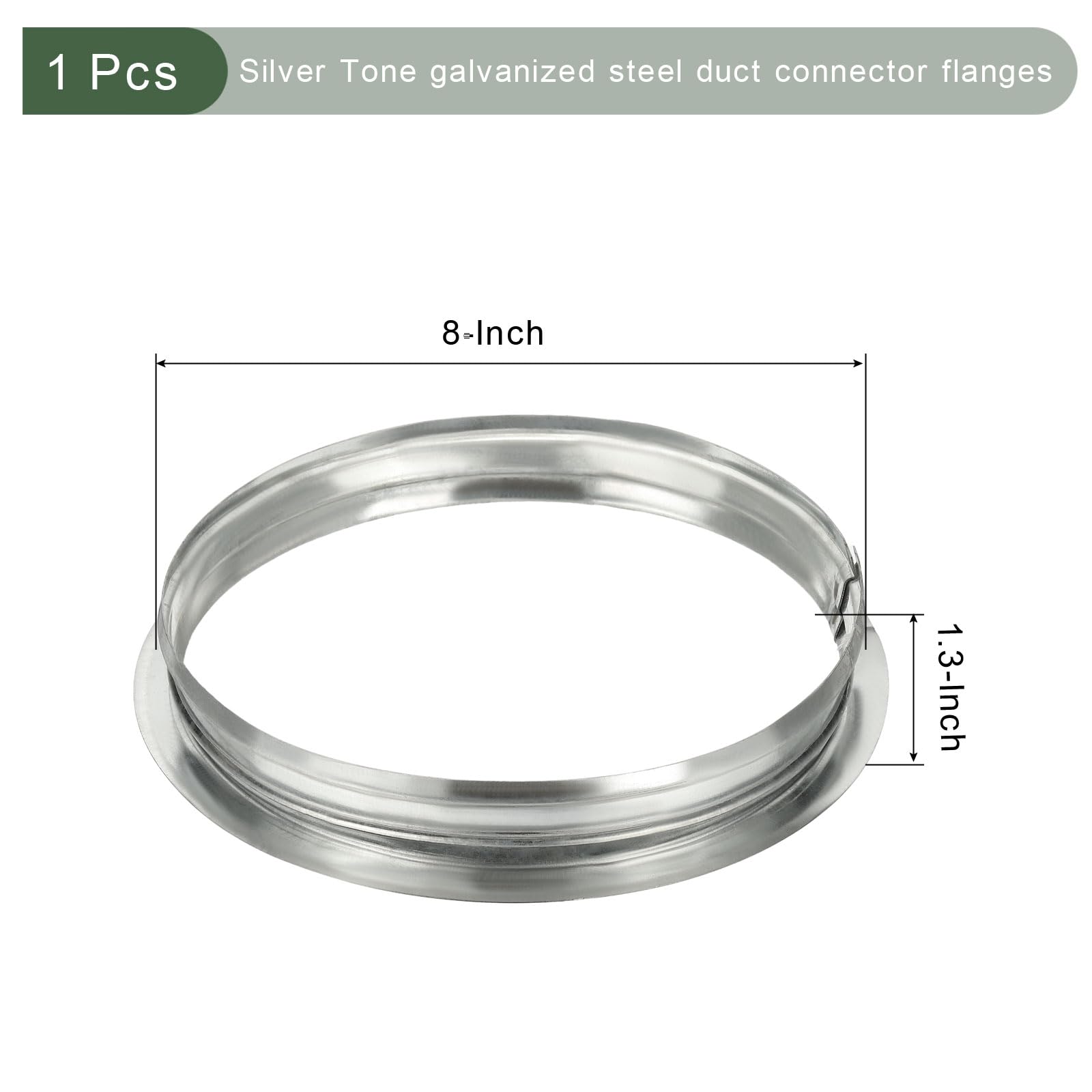 YOKIVE Duct Connector Flange, Round Galvanized Steel Air Ducting Mounting Plate - Image 2