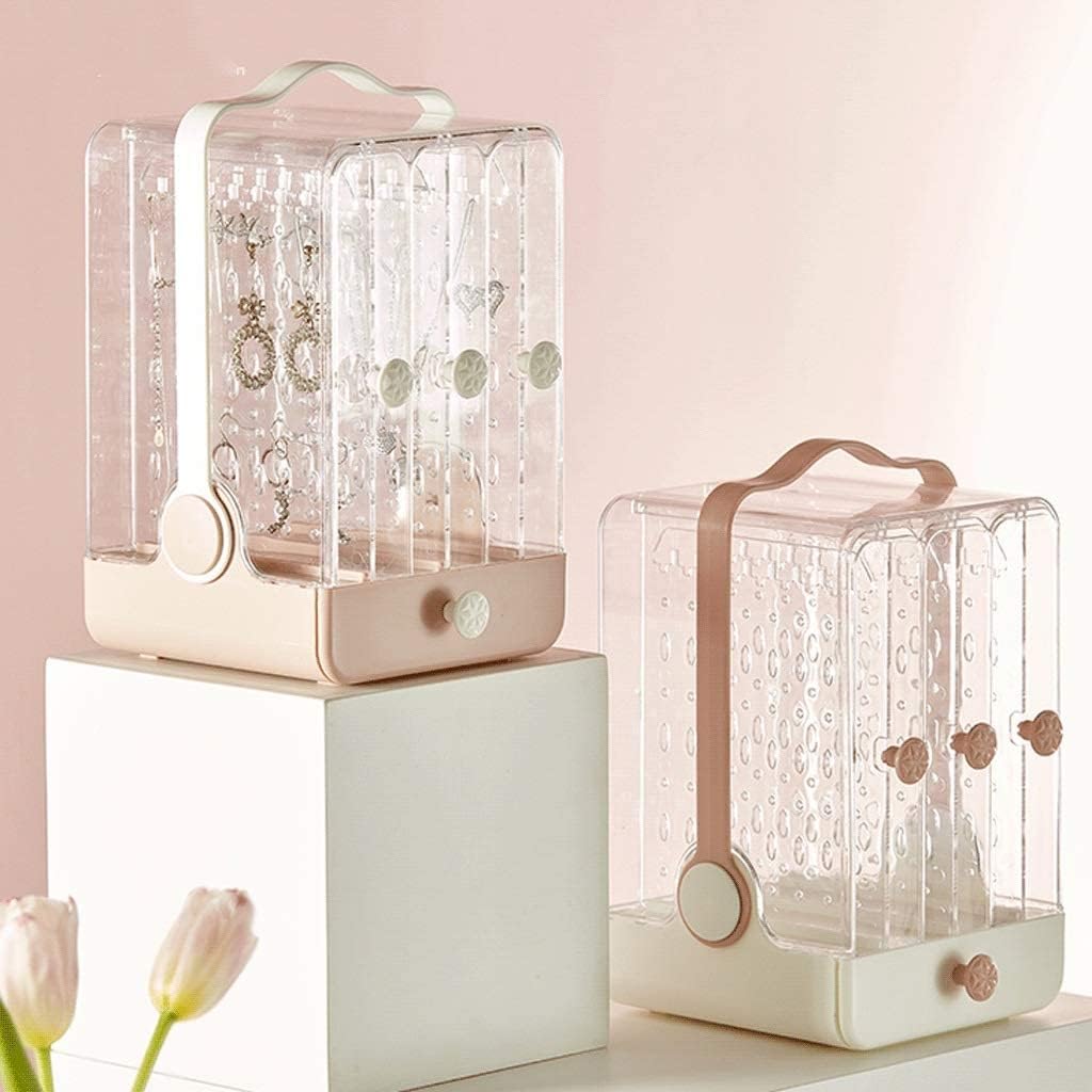 ジュエリーオーガナイザーとストレージクリアジュエリーディスプレイスタンド引き出し付きジュエリーオーガナイザーイヤリングブレスレットネ