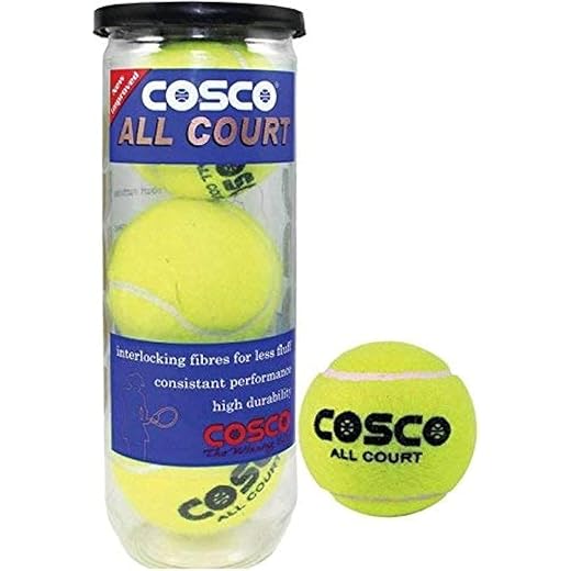 Cosco Leather All Court Tennis Balls Pack of 3