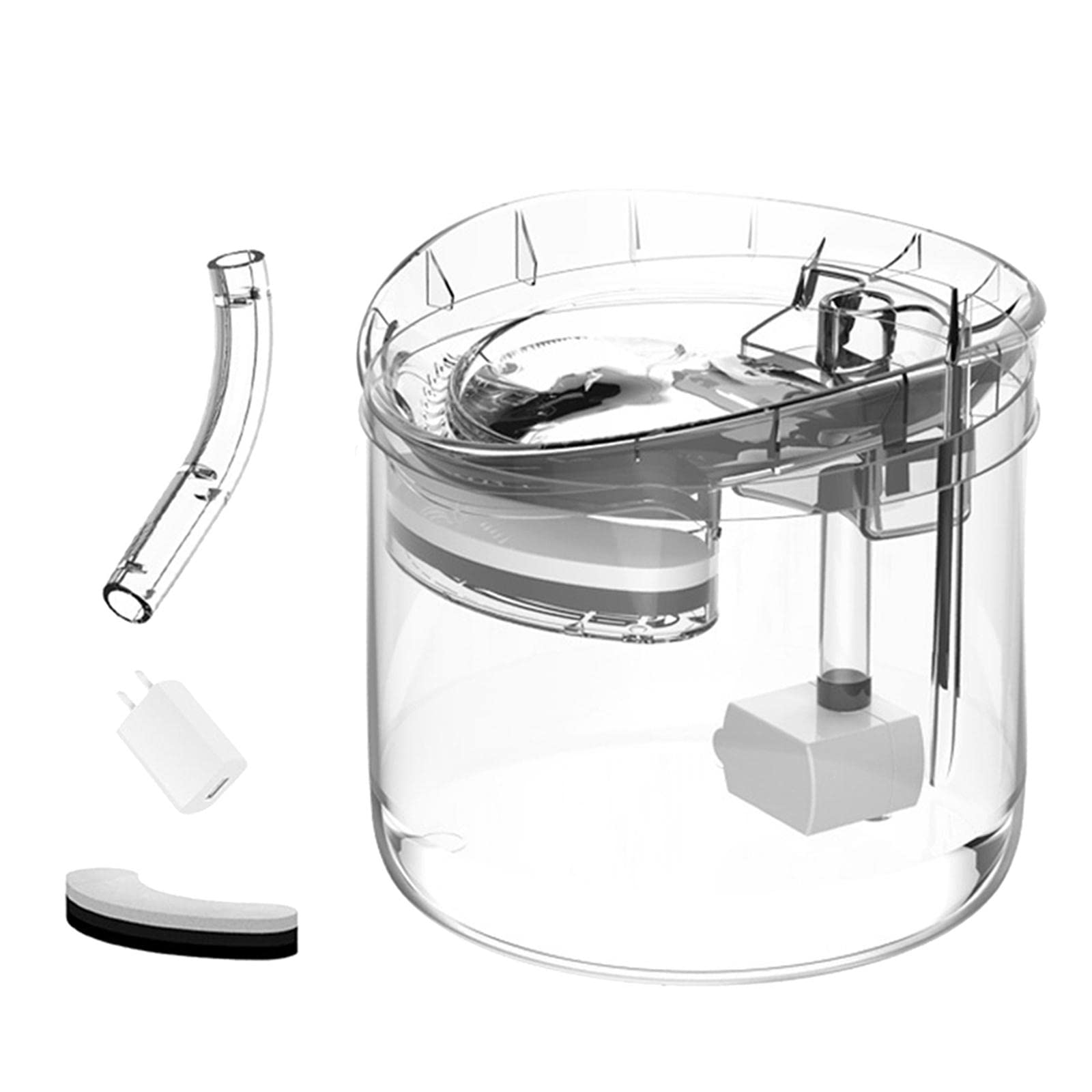 Fontana Automatica per Animali Domestici Dispenser d'Acqua per Gatto Ciotola Cascata Cane di Filtrazione Silenzioso Adatta a Genitori di, Fontana