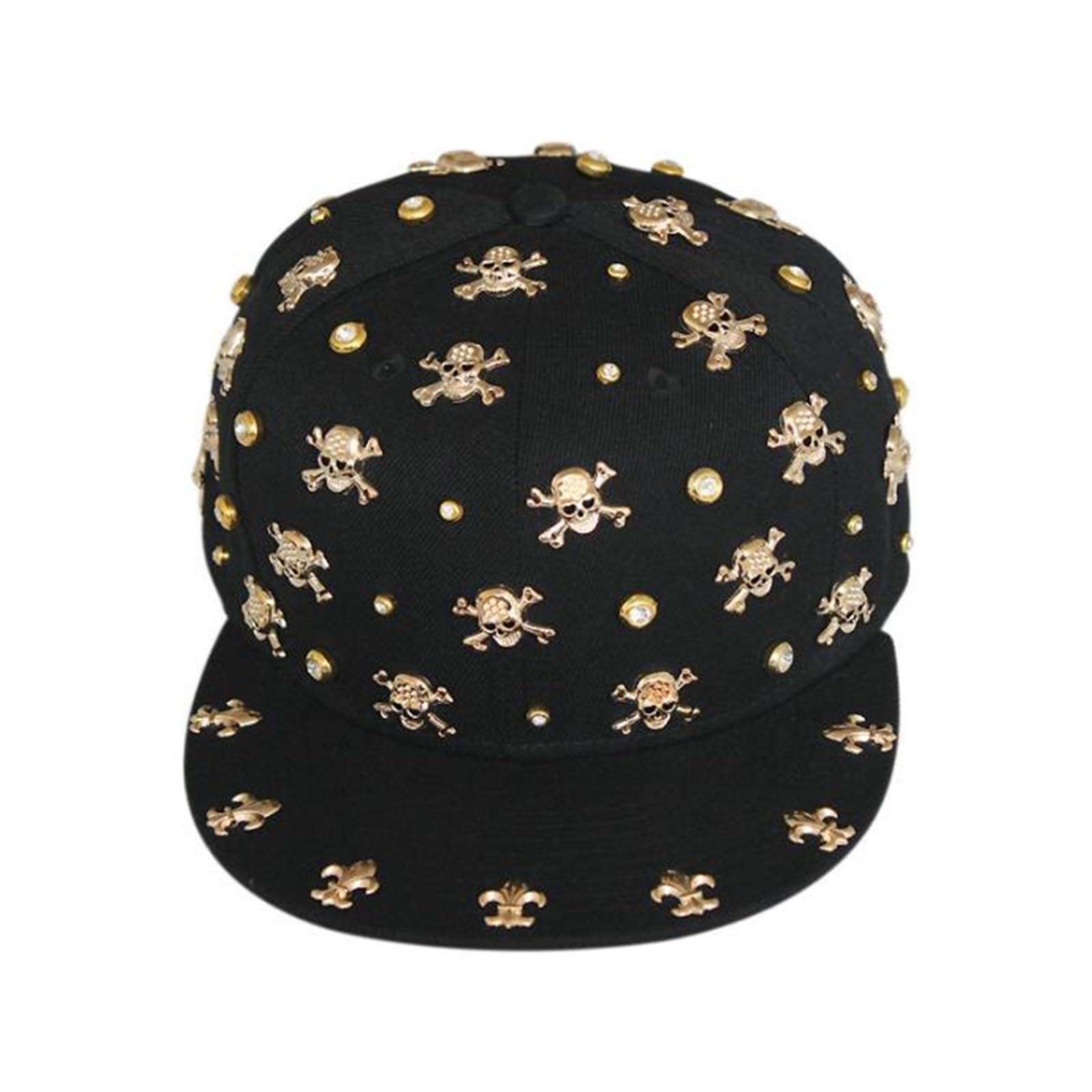 Berretto da Baseball Berretto da Baseball Hip-Hop con Cappello a Tesa Piatta Rivetti Fatti a Mano Punk per Gli Sport