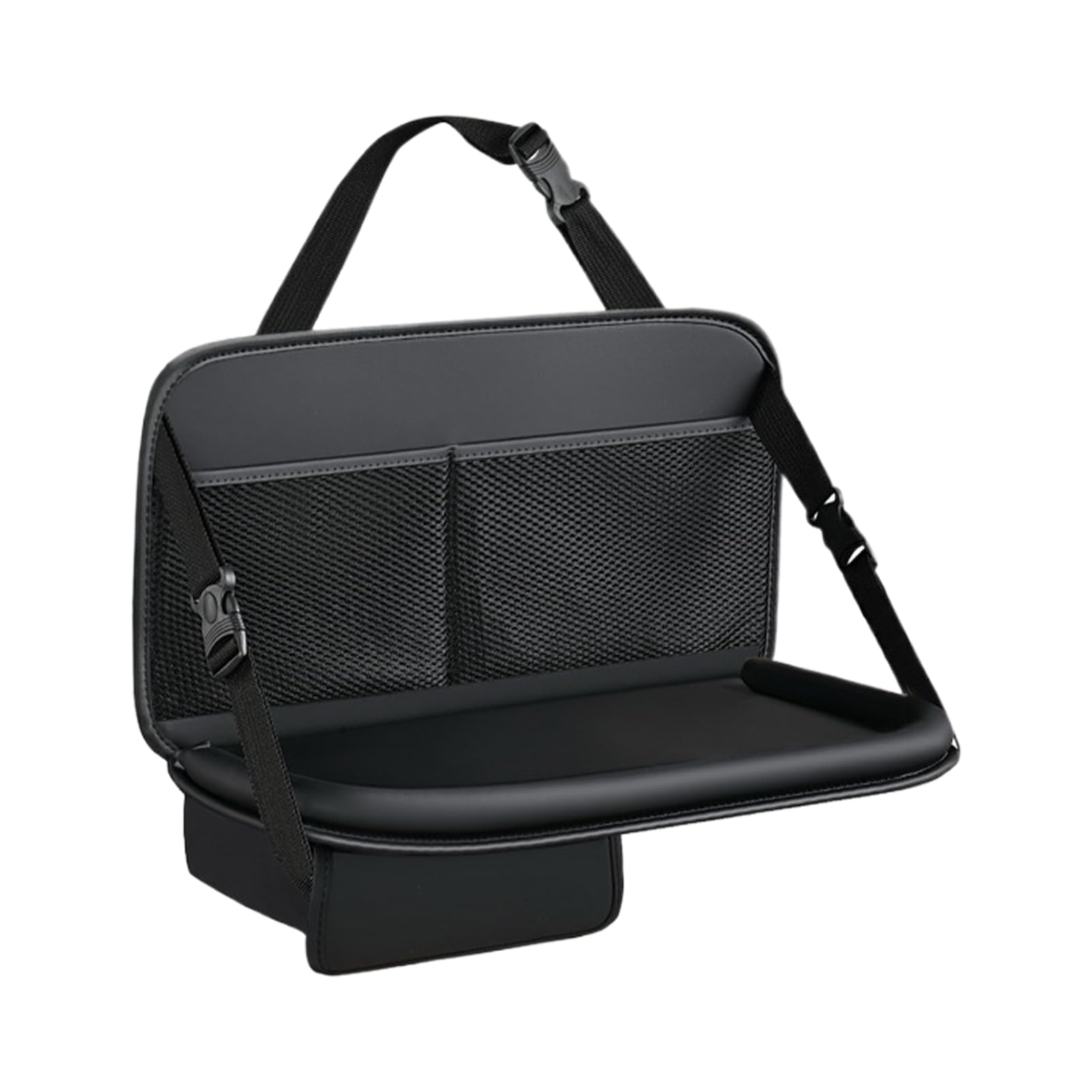 Organisateur de siège auto en similicuir avec table pliante pour passagers arrière
