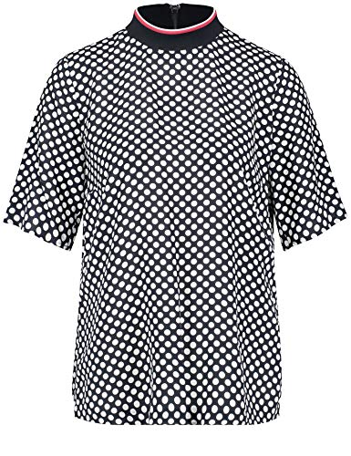 Preisvergleich Produktbild Taifun Damen 360051-17010 Bluse, Mehrfarbig (Navy Gemustert 8102), 38