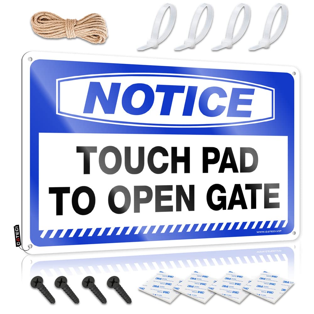 Funky, Decorations Funny Soft Bath Wall Decor, Preppy Rustic Metal Tin Sign For Man Cave | Trailer Holiday Gift Custom Notice Touch Pad To Open Gate(20X30CM)