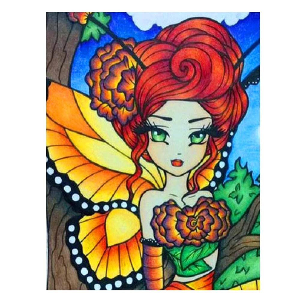 Kit 5D Diamond Painting - 2 Tableaux Papillon Afrique 30x40 Cm, Plein Forage, Avec Diamants Et Outils Inclus