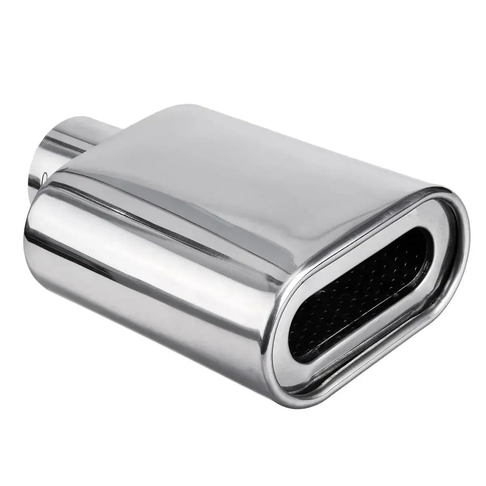 Auto Tubo di Punta di Scarico Per BMW Per Benz Per Audi 60mm Universal Car Chrome Flat Acciaio Inox Terminale Scarico Tubo Rivestimento Tubo Scarico Kit Corpo