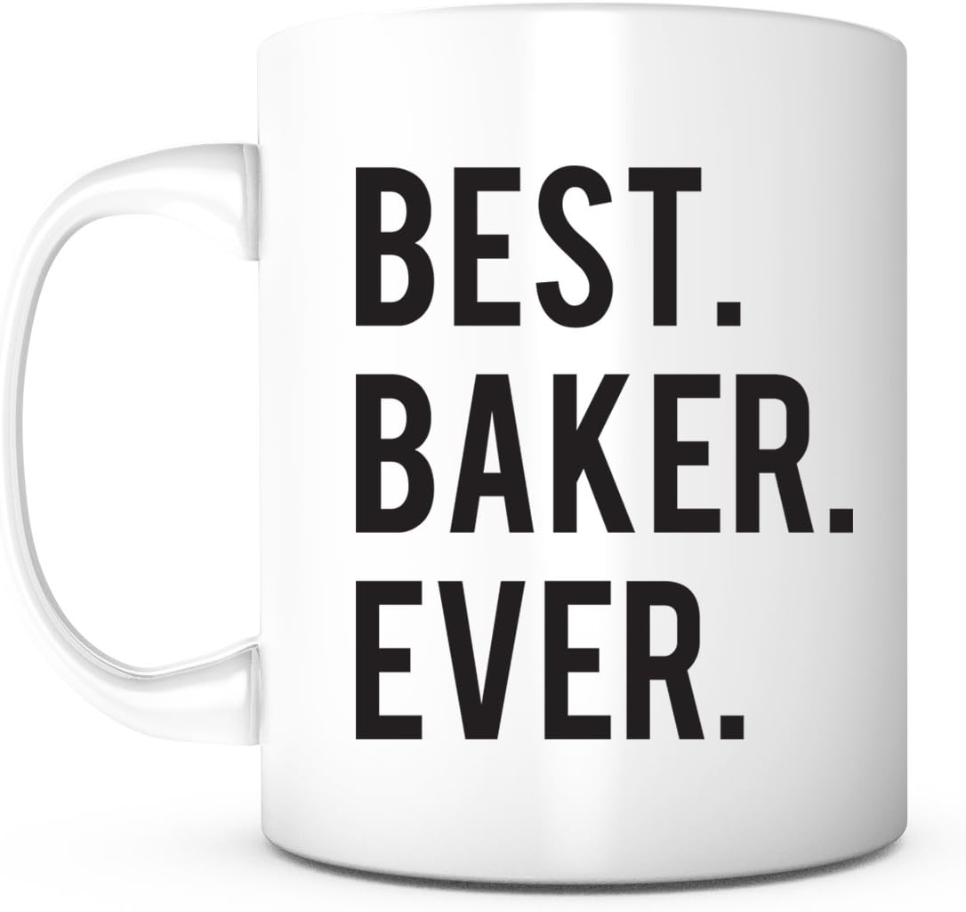 Bst Baker Evr 11 Ounce White Ceramic Mug, Present for Bakers, Bakers Present for Women Men, Mugs for Bakery, Baker Birthday, Baker Evr Coffee Mug, Present for Chefs, Chef Present, Bakery Present - Image 1 of 6