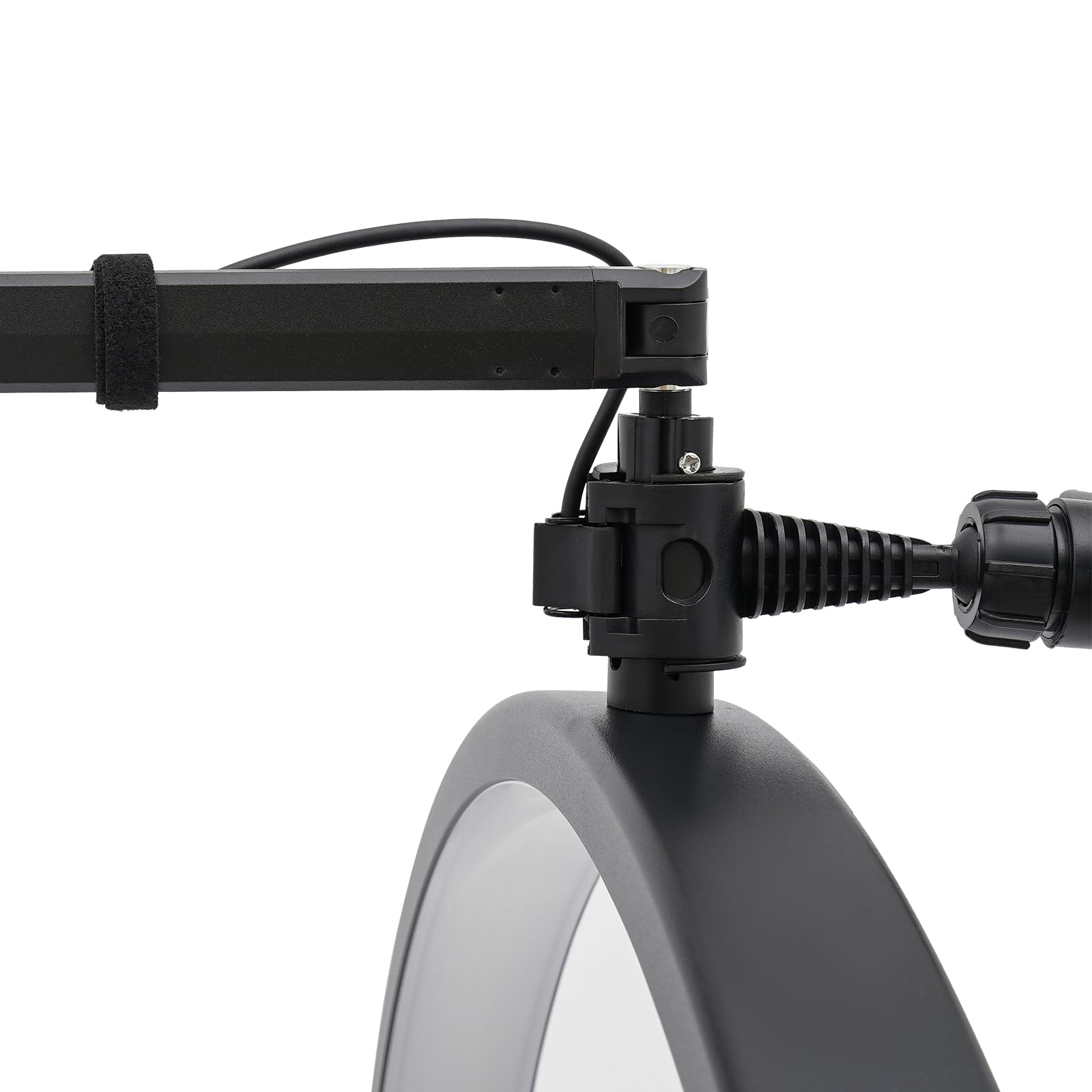 MOFGOE Luce LED a Mezzaluna per Unghie, Lampada da Tavolo Portatile per Unghie, Luci per Ciglia per Manicure ad Arco dimmerabili a 3 Temperature di Colore, Lampada da scrivania,Bianca,75cm/29.5in
