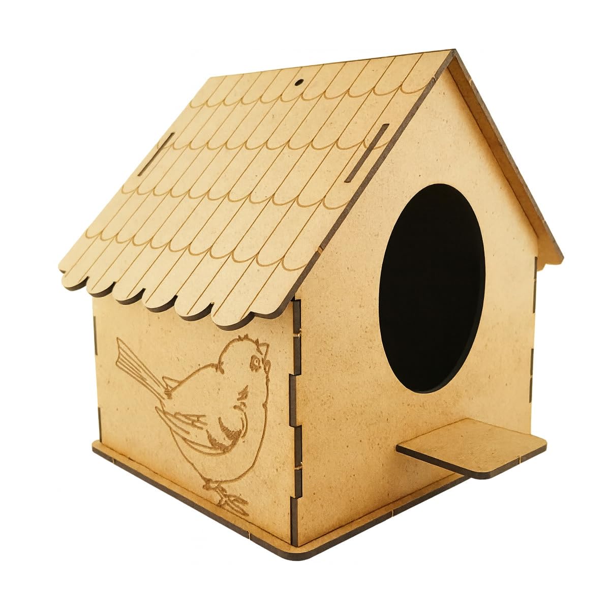 Bastelzone Birdhouse Model Kit Made of Wood for Painting  3D Wooden Puzzle for Kids & Adults  DIY Craft Set in MDF, Birdhouse to Build Yourself, 170x157x185 mm