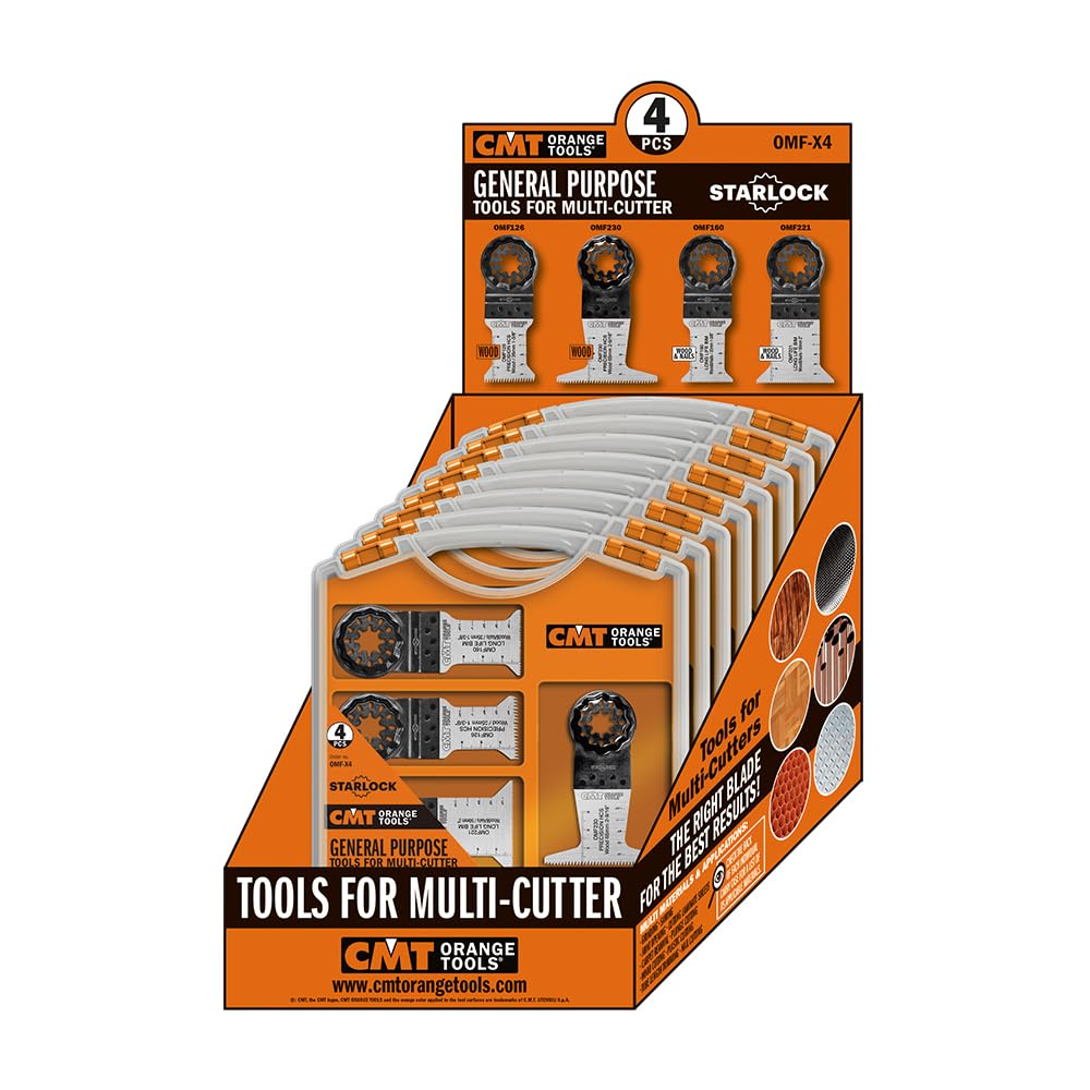 CMT Orange Tools OMF-X4 - Set 4 Lame per Utensile Multifunzione