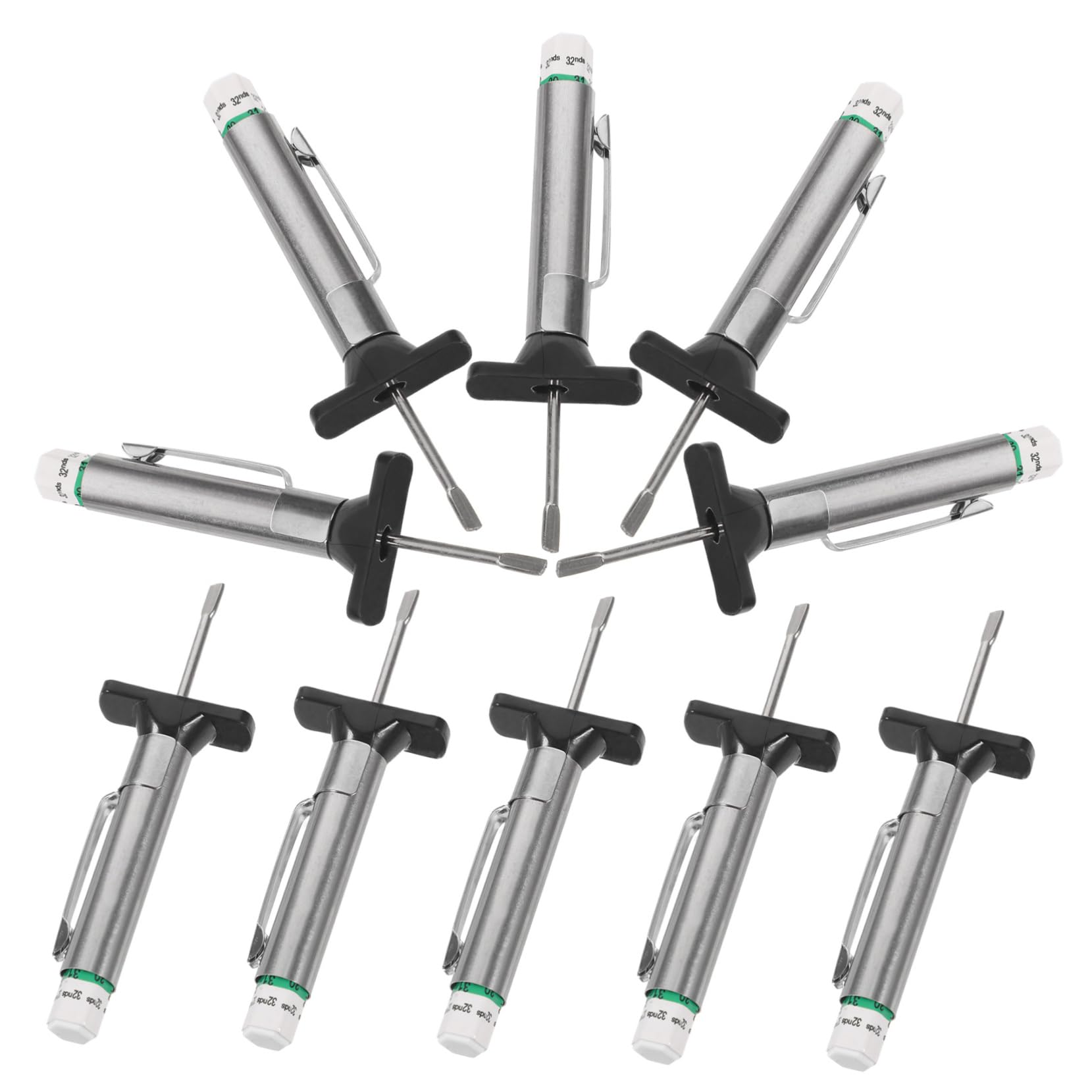 MOLUCKFU 10pcs Digital Tire Tread Gauge 0-25mm Car Tire Measuring Tool for Safe Driving