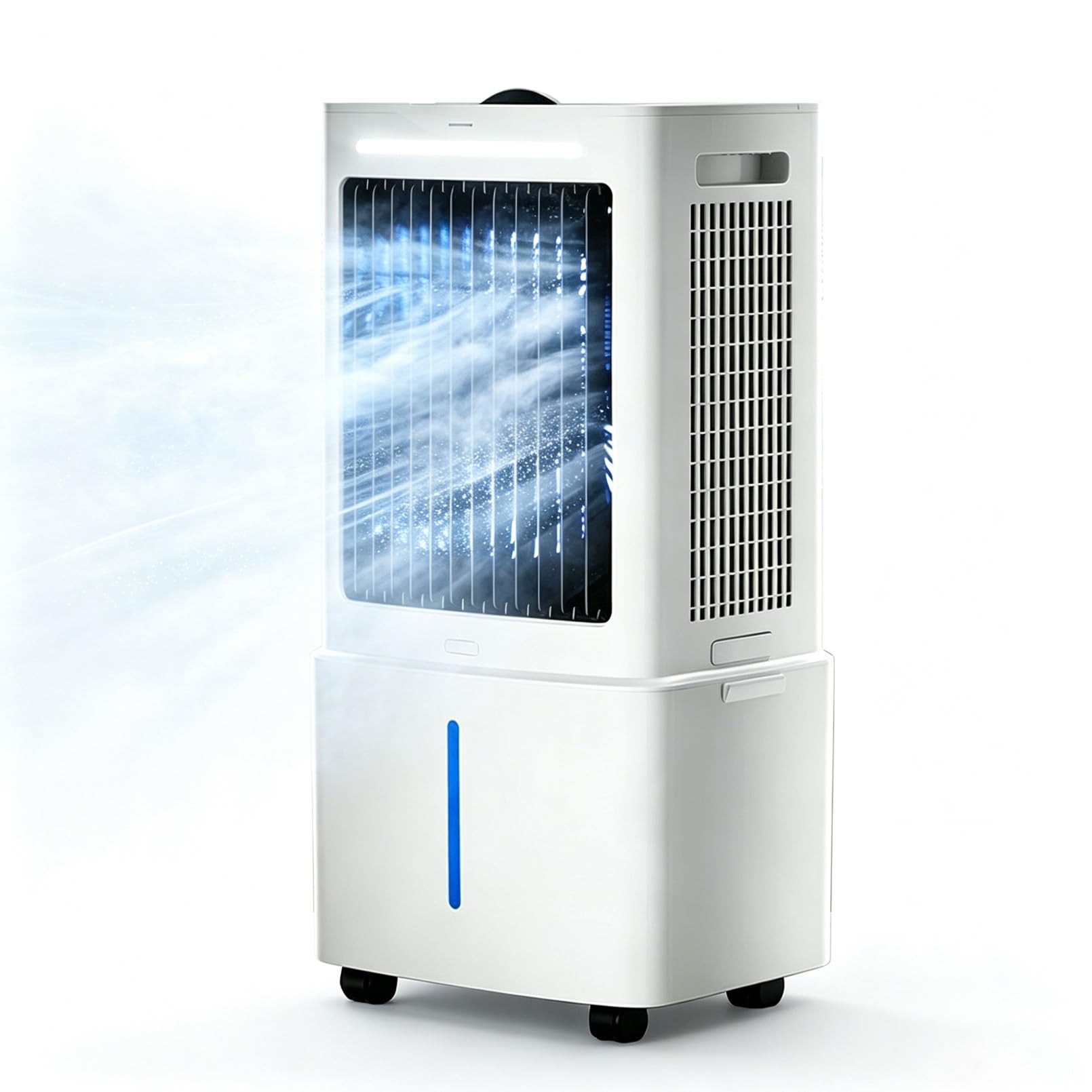 Evaporative Air Cooler with 25L Detachable Water Tank, 3 Speeds & 3 Modes Portable Cooling Fan, 12H Timer, Oscillation, Remote Control, Top-Filling Swamp Cooler for Home, Bedroom & Office