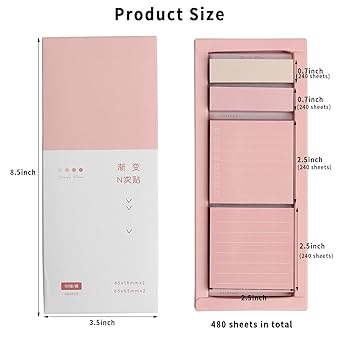 400 Pastel Stcky Notes (76x76mm) - Colourful Removable Adhesve Memo