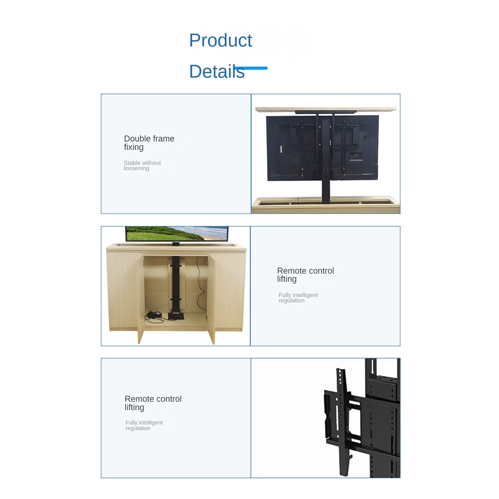 Soporte De Elevación De TV Motorizado, Soporte De Montaje De TV Ajustable, Soporte De TV Motorizado con Control Remoto Se Puede Ocultar En El Gabinete(575-1225mm 40-70in TV)